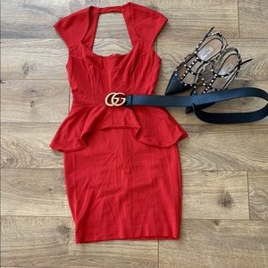 Red hott sexy bebe dress